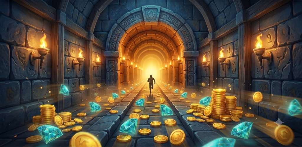 Treasure Tunnel — underground 3D runner feature graphic